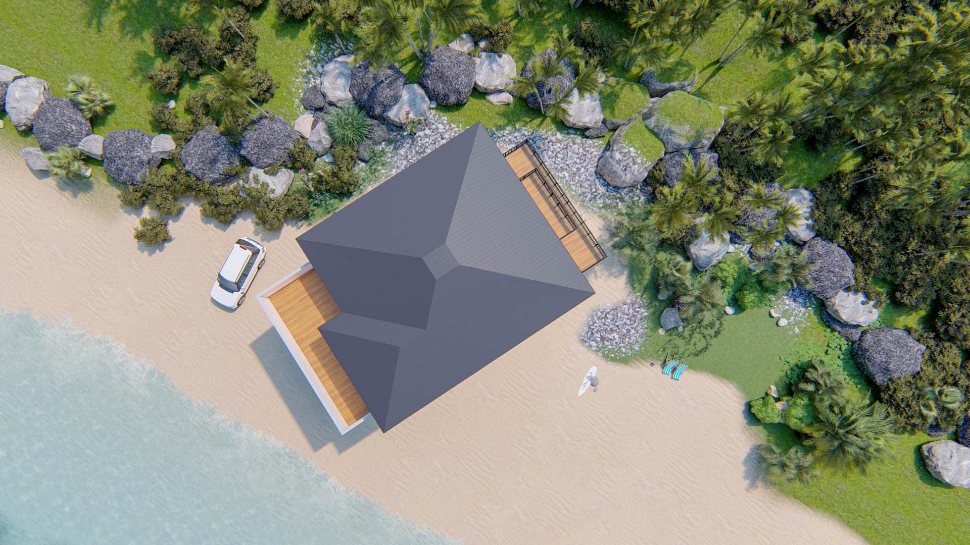 Waterfront 1798.51SF Photo Real Skies Example